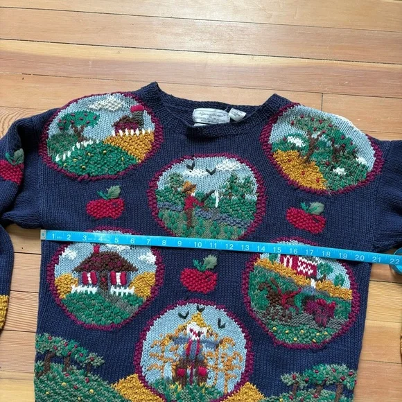 Vintage Signatures by Northern Isles Hand Knit Apple Orchard Ramie Sweater - Picture 5 of 9